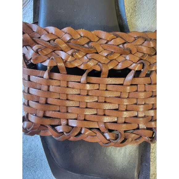 Enrico Fantini Womens Slide Sandal Leather Made In Italy Designer EU 40 US 9.5 - Picture 3 of 11